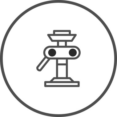 Mekanik araba krikosunun minimalist simgesi. Otomotiv tamiri ya da servis tasarımı projeleri için uygun. Siyah tasarım beyaz arkaplanda izole edildi.