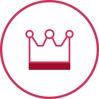 Dairesel çerçeve içindeki bir tacın basit ve zarif bir vektör simgesi, kraliyet, lüks veya tasarımla ilgili kavramlar için mükemmel..