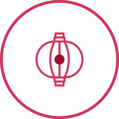 Kırmızı bir Çin fenerinin minimalist bir çizimi tasarımlarınıza doğuya özgü bir cazibe katmak için mükemmel. Yeni yıl kutlamaları için ideal..