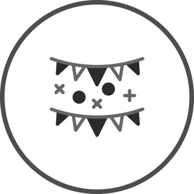 Taç ve konfeti içeren bayram bayrağı ikonu, her tasarıma biraz neşe ve eğlence katmak için mükemmeldir..