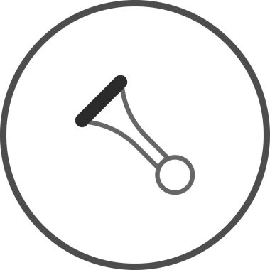 Basit bir vektör grafik çizimi, ulaşım güvenliği için tasarlanmış ve klasik bisiklet aksesuarı olarak kullanılan bir bisiklet boynuzu tasvir eder..