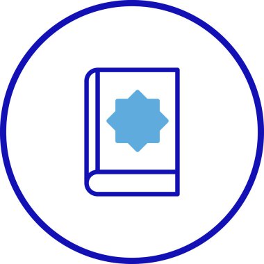 Bu resim, İslam kültürünün temiz ve sembolik bir temsilini, özellikle sekiz köşeli bir yıldız amblemi, bilgi, inanç ve adanmışlığı içeren bir kitabı içeriyor..