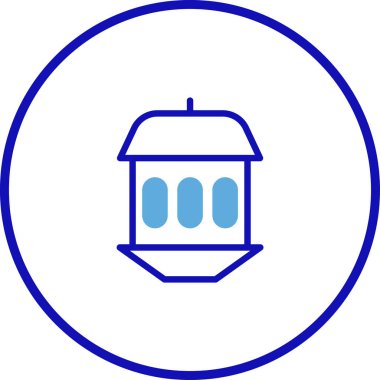 Bu geleneksel bir fenerin minimalist bir simgesi. Tasarım temiz çizgiler ve basit bir renk paleti içerir, bu da onu çeşitli tasarım projeleri için mükemmel kılar..