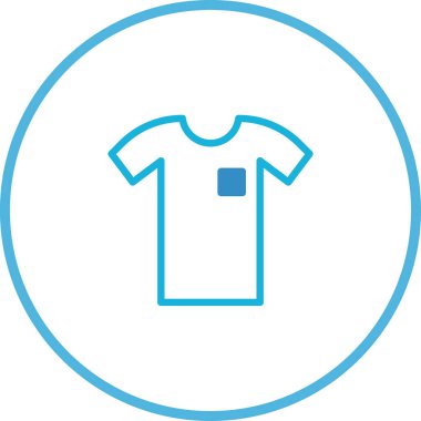 Cepli bir tişörtün temiz ve minimalist vektör çizimi. Moda ve tasarım ile ilgili temalar veya grafiksel öğeler için ideal.