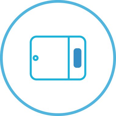 Modern bir akıllı cihazı gösteren basit, temiz bir vektör simgesi. Teknoloji, tasarım ve iletişim temaları için mükemmel.