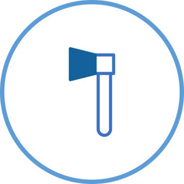 Bir balta simgesinin minimalist vektör çizimi, ahşap işçiliği, oduncu aletleri veya açık hava aktivitelerini temsil etmek için mükemmeldir. Basit ve zarif bir tasarımı var..