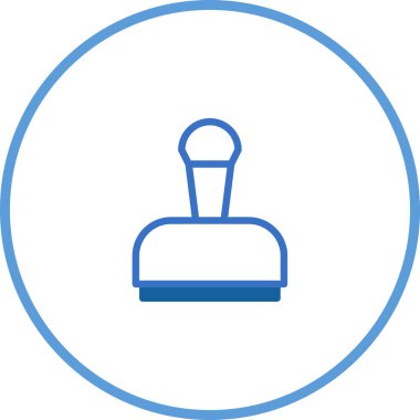 Bir minimalist mavi pul ikonu tasarımı belge doğrulama ve onay süreçlerini temsil eder. Resmi doğrulama, güvence ve kimlik doğrulaması için uygun. Temiz ve modern bir şekilde..