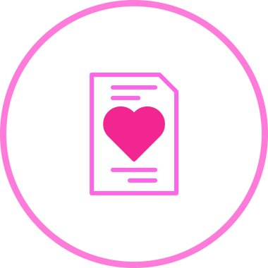 Bir mektuptaki pembe kalp ikonu aşk temasını, sevgililer gününü ya da romantik mesajları işaret eder. Tebrik kartları, dijital medya veya promosyon tasarımı için mükemmel.