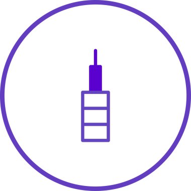 Soyut bir illüstrasyon mükemmel bir daire içinde minimalist silindirik bir şekil sunar. Tasarım, temiz çizgiler ve dijital sanat eserleri için ideal modern bir estetik barındırıyor..