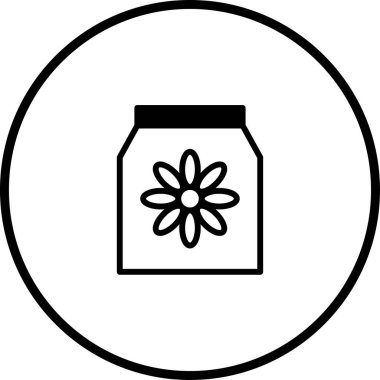 Bu minimalist vektör illüstrasyonunda çiçek desenli basit bir kavanoz bulunur. Temiz taslak ve dairesel çerçeve onu çok yönlü bir grafik ögesi yapar.