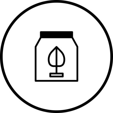 Yaprak ikonuyla ekolojik ambalajlı, sürdürülebilirliği ve doğal ürün kalitesini sembolize eden minimalist bir tasarım. Markalaşma veya çevresel farkındalık kavramları için ideal.