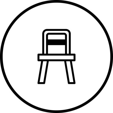 Bu bir sandalye simgesinin basit bir vektör çizimi, web sitesi tasarımı veya yazdırma malzemeleri için mükemmel.
