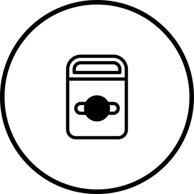 Çöp tenekesinin minimalist siyah-beyaz çizimi, atık yönetimi veya modern ve temiz bir tasarımda geri dönüşüm kavramları için mükemmeldir..