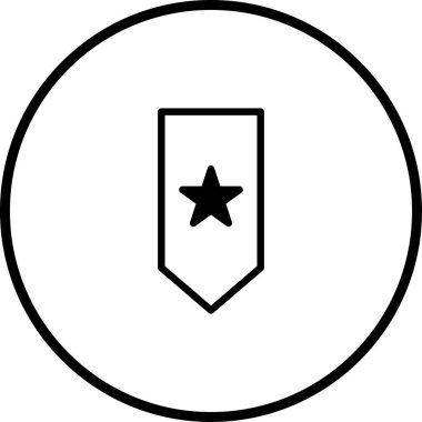 Yer imi şeklinde bir yıldız içeren basit ve temiz bir simge, favori, kaydetme veya benzer işlevleri temsil etmek için web ve uygulama tasarımlarında kullanmak için idealdir.