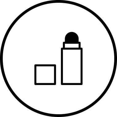 Temiz çizgi sanatının yer aldığı minimalist bir deodorant ikonu. Hijyen, kişisel bakım ve tazeliği temsil eden bu basit grafik kozmetik ve güzellikle ilgili projeler için mükemmeldir..