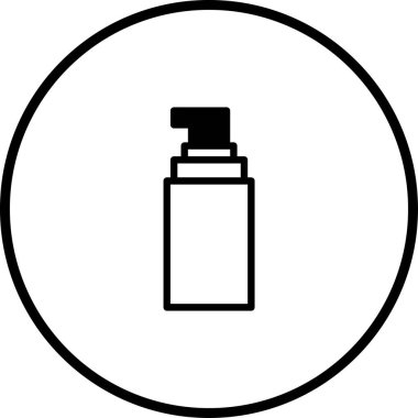 Kozmetik, sağlık ve hijyenle ilgili projelerde kullanılmak için mükemmel, daire çizgisi tasarımının içinde şeker kutusu olan minimalist bir ikon..