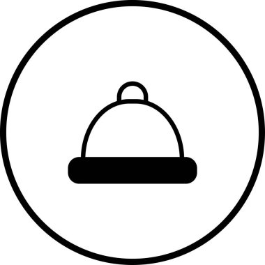 Minimalist bir şapka ikonu tasarımı. Kış modasını, giysi tasarımlarını ve soğuk hava aksesuarlarını temiz ve basit bir şekilde resmetmek için mükemmel..