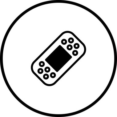 Sağlık hizmetlerini, ilk yardımı veya tasarım projelerinde tıbbi kavramları temsil etmek için ideal bir çember içinde tıbbi alçı içeren minimalist bir simge.