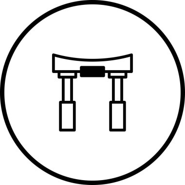 Geleneksel bir Japon sembolü olan Torii kapısının minimalist çizimi kutsal bir alana ya da Shinto türbesine girişi, dinginliği ve kültürel mirası taşır..