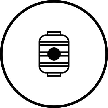 Bir çemberin içindeki zarif Japon fener ikonu gelenek ve kültürü çağrıştırıyor. Baskılar, logolar, dijital pazarlama, sosyal medya promosyonları, reklam materyalleri ve tasarım projeleri için uygundur..