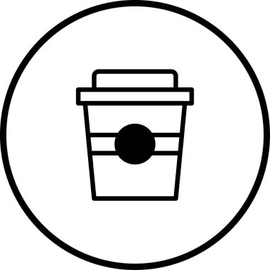 Kahve dükkanlarını, içecekleri ya da logolarda ya da kullanıcı arayüzlerinde kafein kullanımını temsil etmek için mükemmel bir minimalist kahve fincanı ikonu tasarımı.