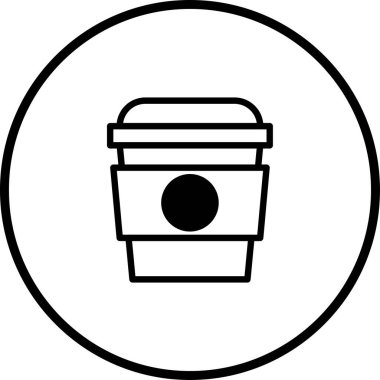 Karton kollu bir kahve fincanının minimalist bir simgesi, markalaşma ve pazarlama için mükemmel. Basit tasarımı onu kafeler ve kahve dükkanları için ideal kılıyor..