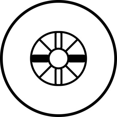 Merkezi merkezde kesişen çizgilerle dairesel bir sembol içeren, temiz beyaz bir arkaplan üzerine kurulmuş, modern sanatsal bir dokunuş için mükemmel bir minimalist soyut tasarım..