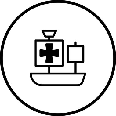 Basit bir illüstrasyon, suda giden bir gemiyi resmediyor. Ana yelkende çapraz bir sembol var. Minimalist sanat eserleri seyahat ve keşif temalarını çağrıştırıyor..