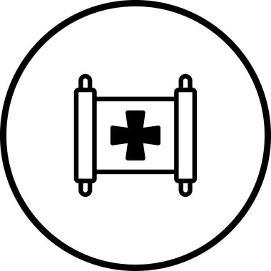 Tarihi, inancı ve ortaçağ mirasını sembolize eden seçkin bir haçı temsil eden kraliyet tomarının bir çizimi..