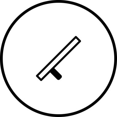 Çemberin içinde bir sopa tasvir eden minimalist bir vektör çizimi. Yasaları, güvenliği veya otoritenin sembolünü temsil eder.
