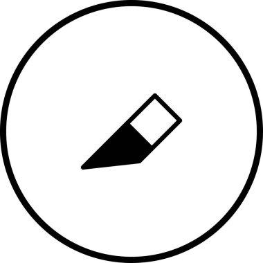 Çember içine yerleştirilmiş kalem şekilli minimalist bir simge tasarım projeleri veya yaratıcı temalar için idealdir. Resim temiz çizgilere ve monokrom renk paletine sahiptir.