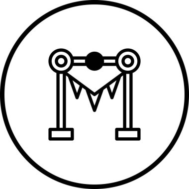 Kutlama afişinin temiz, minimalist bir çizimi. Basit, zarif ve şenlikli görsel öğeler gerektiren grafik tasarım projeleri için ideal.