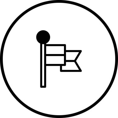 Bu bir bayrağın basit bir vektör simgesidir, harita işaretleyici olarak kullanılmak için uygundur, başarının bir sembolü veya çeşitli tasarımlarda bir navigasyon yardımcısıdır..