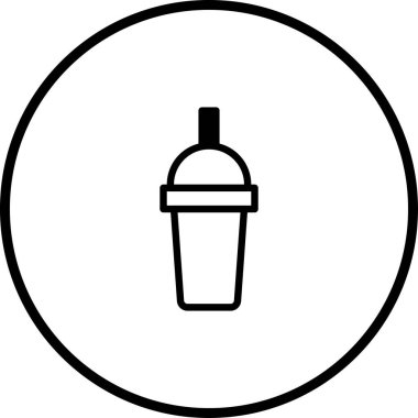 Temiz, minimalist bir sanat çizgisi bir daire içinde sürdürülebilirliği ve ekolojik bilinci vurgulayan yeniden kullanılabilir bir su şişesi tasvir ediyor..