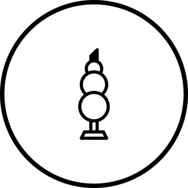 Geometrik ağaç simgesi, bir çember içinde minimalist ve modern tasarım, doğa ve tasarım projeleri için mükemmel bir element veya sembol olarak