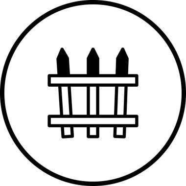 Ahşap çitin basit bir vektör çizimi, çeşitli tasarım projeleri için uygun ya da bir sınır ya da bariyeri temsil eden.