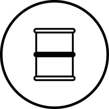 Bir petrol varilinin basit ve temiz bir simgesi, grafikler, web siteleri ve enerji, endüstri veya finans ile ilgili sunumlar için mükemmeldir..