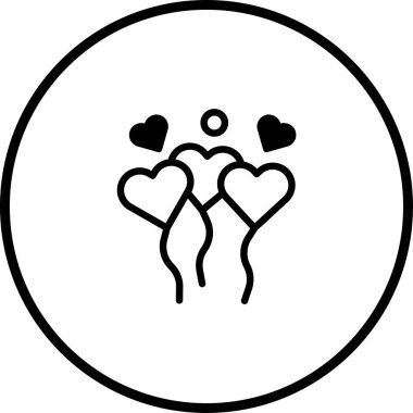 Kalpleri, sevgiyi, sevgiyi ve kutlamayı simgeleyen minimalist bir ikon. Sevgililer Günü 'yle ilgili tasarımlar, düğünler ya da olumlu duygular ifade etmek için ideal..