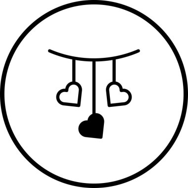 Bir kalp çelenginin minimalist siyah-beyaz çizimi, Sevgililer Günü ya da düğün temalı tasarımlar için mükemmel. Basit, zarif ve çok yönlü..