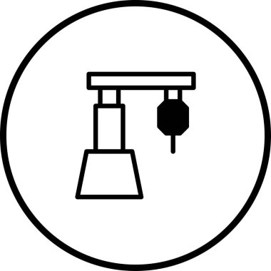 Bir CNC makinesini tasvir eden vektör ikonu, hassasiyeti, otomasyonu ve modern endüstriyel imalatı sembolize ediyor. Teknoloji ve mühendislik kavramlarını resmetmek için ideal.