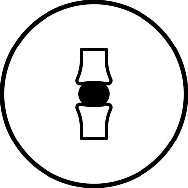 Omurga sağlığını ve kayropraktik sağlığını gösteren minimalist bir ikon. Tıp, bakım ve rehabilitasyonun sembolü..