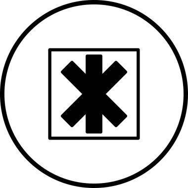 Bu resim, sağlık ve yardımın önemli bir sembolü olan Acil Tıbbi Sembol 'ü tasvir ediyor. Acil yardım, tıbbi uzmanlık ve destek anlamına gelir.