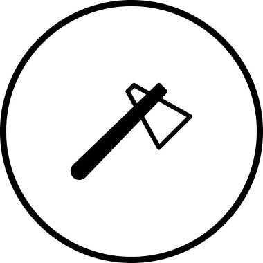 Basit bir ikon dairenin içinde bir balta gösterir. Bir oduncunun aletini, odun kesmeyi ya da tarihi bir silahı temsil edebilir..