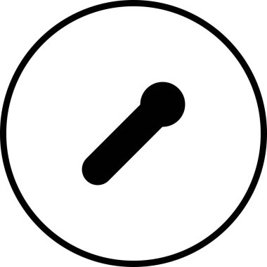 Çemberin içinde pamuk bezi tasvir eden minimalist bir siyah beyaz çizim. Hijyen, sağlık ve kişisel bakımı temsil eder..