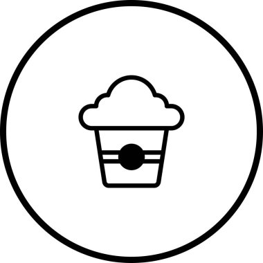 Bir kahve fincanı simgesi basit doğrusal tarzda çerçevelenir, kafe veya içecekle ilgili tasarımlar için harikadır..