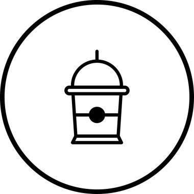 Buzlu kahve fincanının basit, minimalist bir simgesi, logolar ve markalar için mükemmel. Siyah ve beyaz tasarım temiz ve modern bir estetik sunuyor..