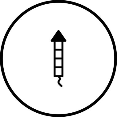 Basit bir siyah-beyaz roket ikonu, kutlamaları, şenlikli olayları ve havai fişekleri sembolize etmek için mükemmel. Minimalist tasarımı onu çeşitli grafik uygulamaları için çok yönlü hale getirir..