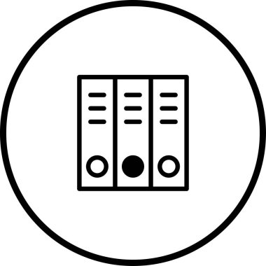 Verimli veri yönetimi ve evrak kontrolü için halka klasörleri ve belgeleri gösteren düzenli ve düzenli bir ofis düzenleme sistemi