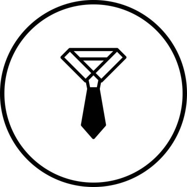 Dairesel bir çerçevede, profesyonelliği, resmi kıyafetleri ve iş zarafetini temsil eden basit ama zarif bir ikon. Sunumlar, web siteleri ve şirket malzemeleri için mükemmel..