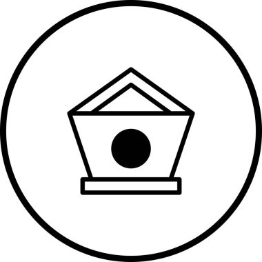 Bu minimalist simge, bir dairenin içinde kapsülleşmiş bir evin iç kısmının stilize edilmiş bir temsilini içerir. Basit ama zarif bir tasarım. Gayrimenkul ya da modern yaşamı temsil etmek için mükemmel..